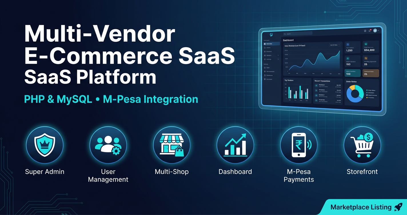 Multi-Vendor E-Commerce SaaS Platform with M-Pesa – PHP & MySQL